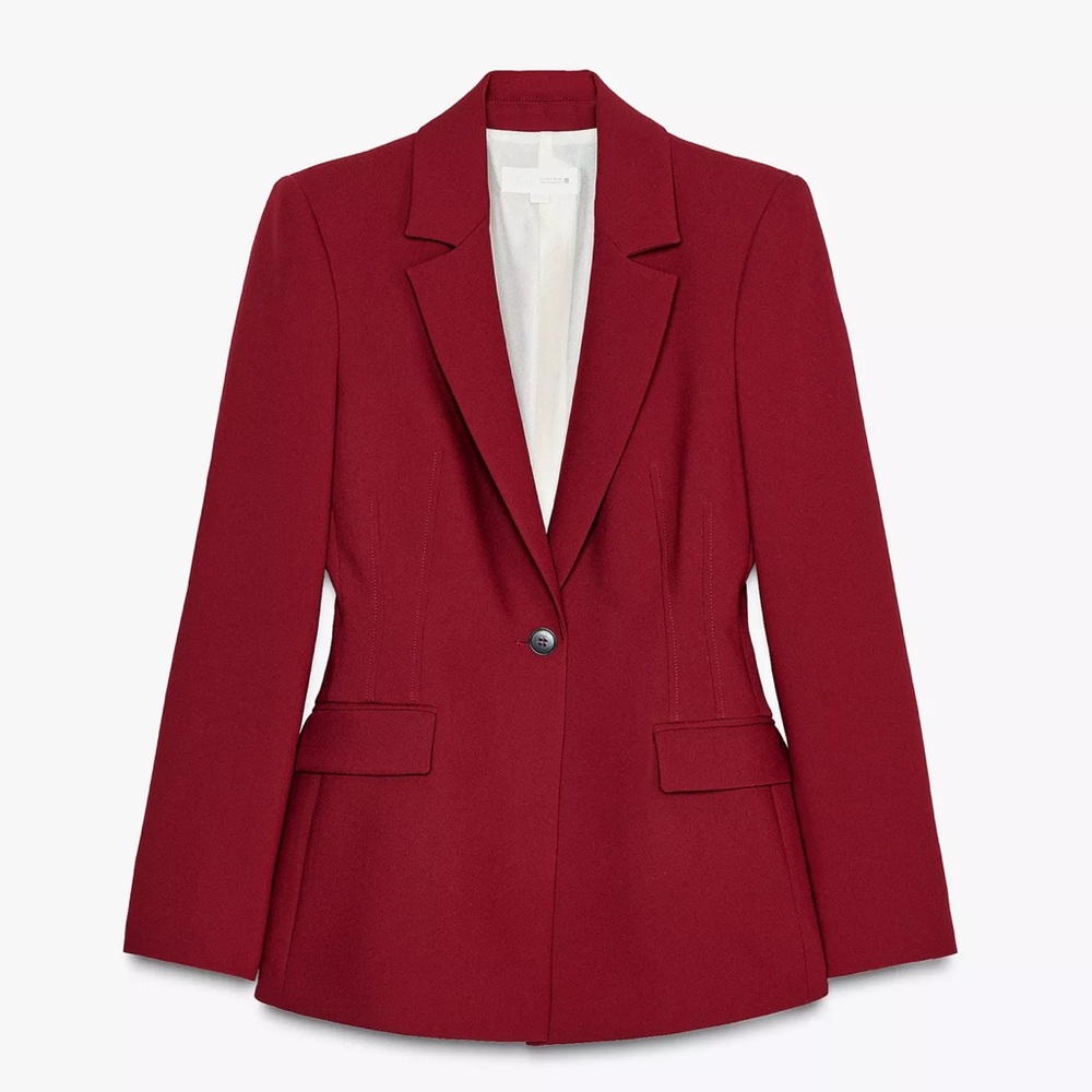 ZARA Fitted Shoulder Pad Blazer